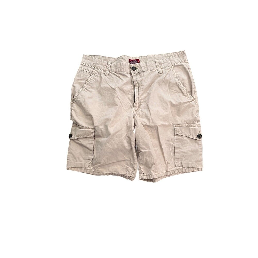 Merona Cargo Shorts Utility Hiking Cotton Khaki Beige 36